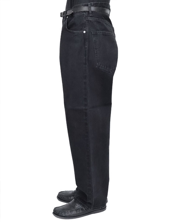 Scye BASICS サイベーシックス セルビッチブラックデニム Baggy Jeans