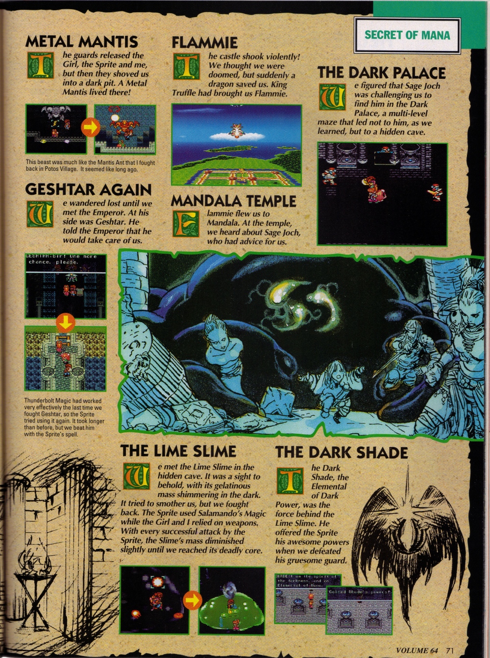 Gallery - Secret of Mana - Nintendo Power Volume 64 « Seikens