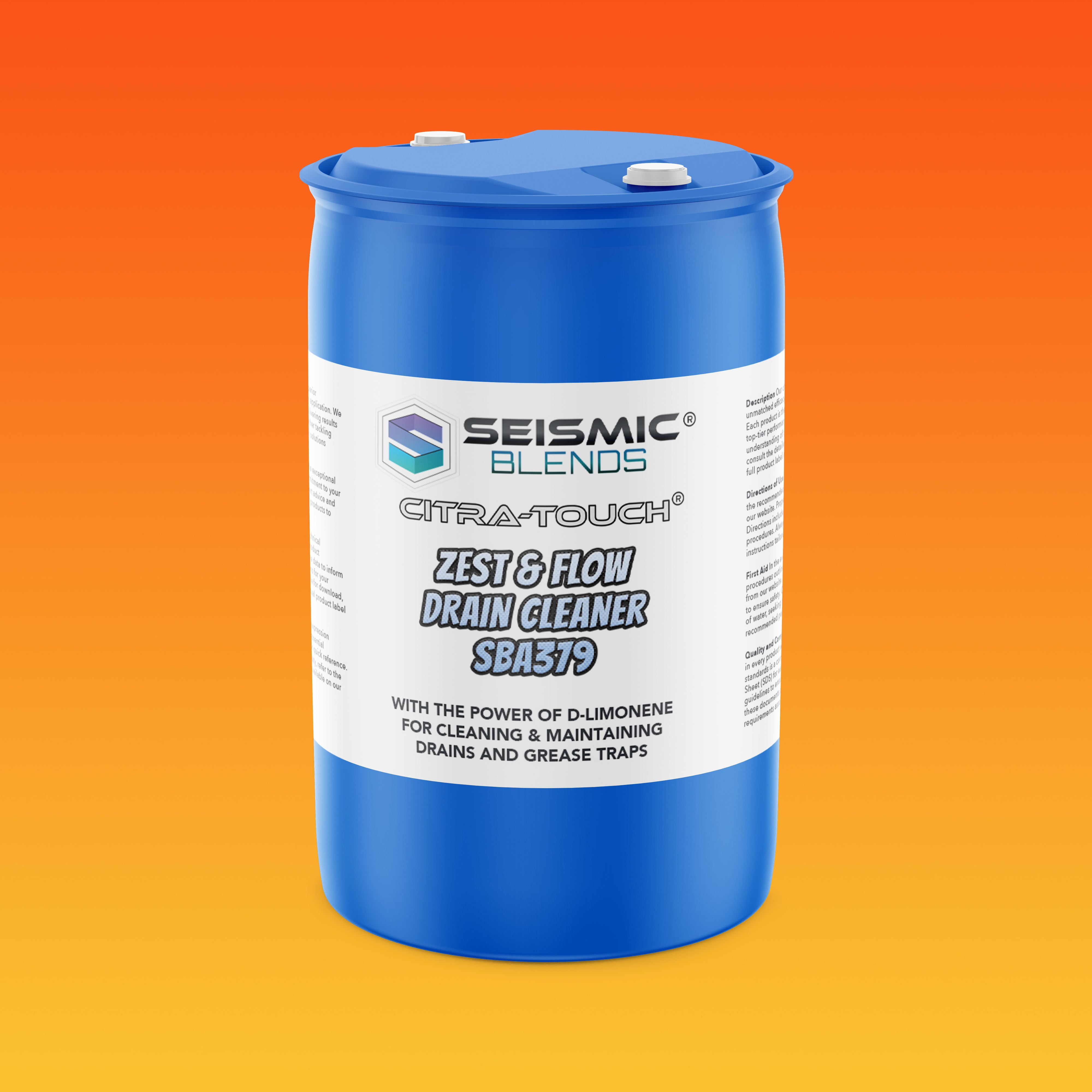 Citra Touch Zest & Flow Drain Cleaner (SBA379) - Zesty Citrus Enzyme D