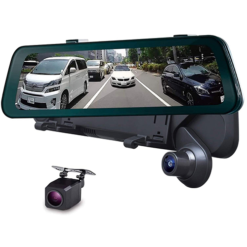 電子ミラーで後方を安全に見渡せる！ PIXYDA 前後フルHD録画も可能な