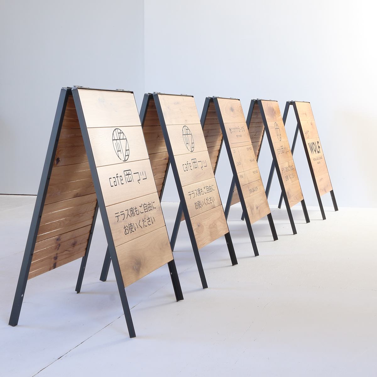 ショップ看板製作カフェや美容室、飲食店様など幅広いお店で使って