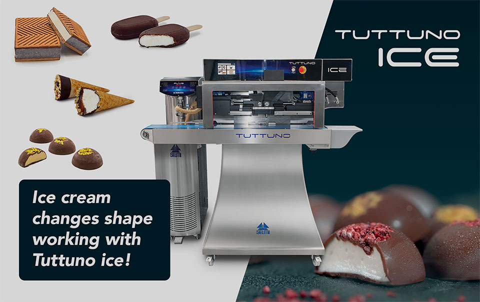 Tuttuno Oneshot ICE chocolate & ice cream product dispensing machine
