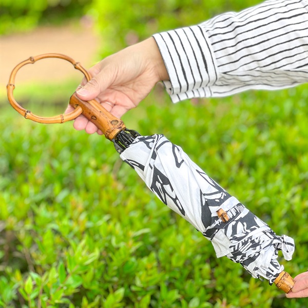 折り畳み日傘 晴雨兼用 / 注染浴衣地 ArtichokeBreezy blue