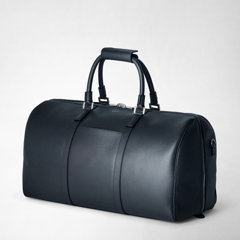 EVOLUZIONEレザー製 ネイビーボストンバッグ