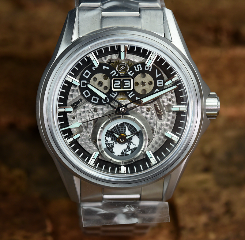 Zelos Spearfish Dual Time TI Sky Blue (Pre-owned) - SeriousWatches.com