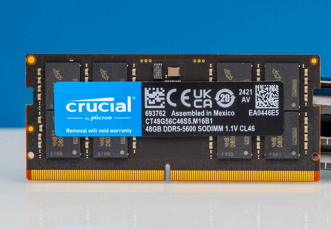 Our Top 96GB DDR5-5600 SODIMM Kit Crucial 2x 48GB Kit - ServeTheHome