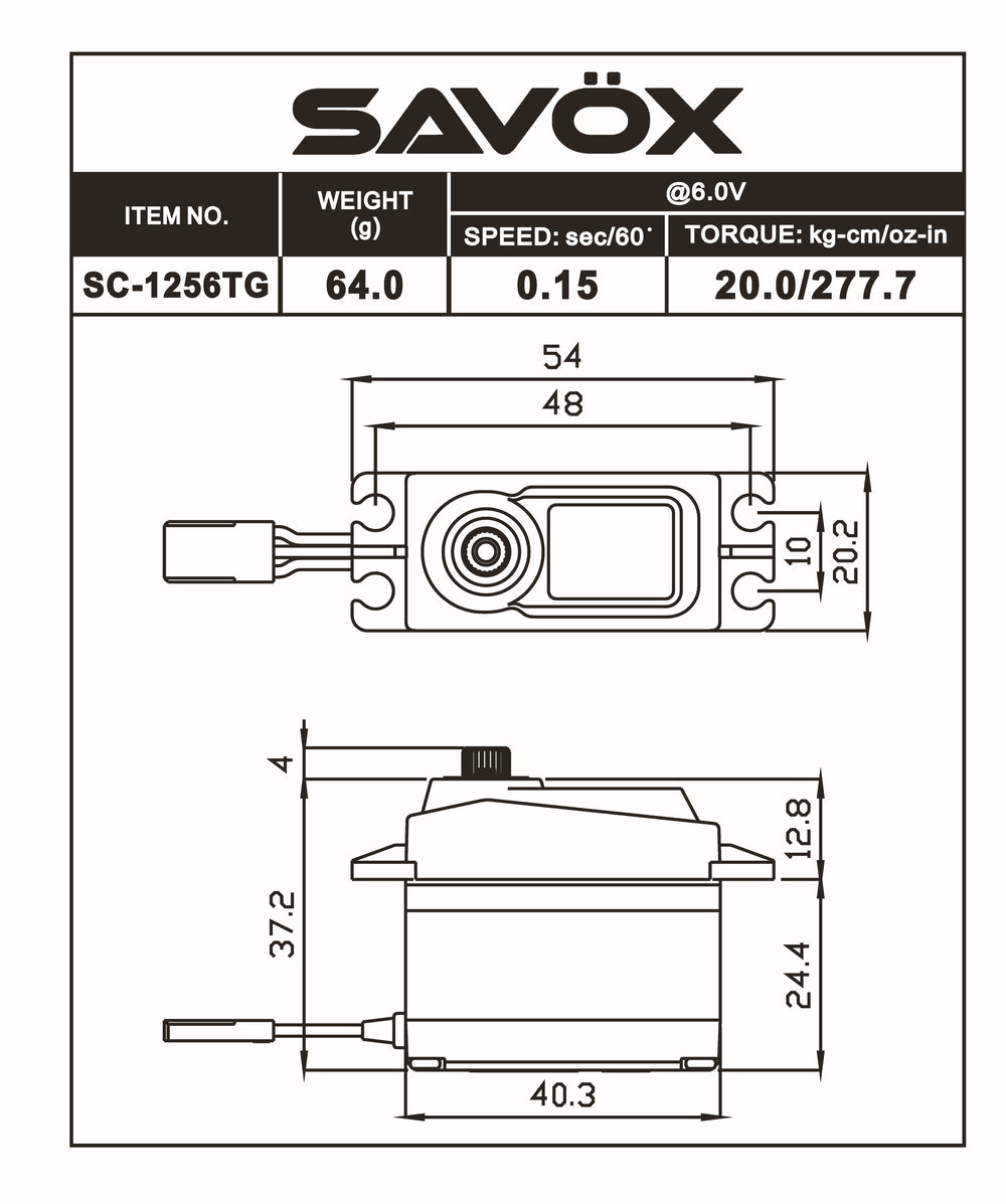 BLACK EDITION STANDARD SIZE CORELESS DIGITAL SERVO .15/277 – Savox USA