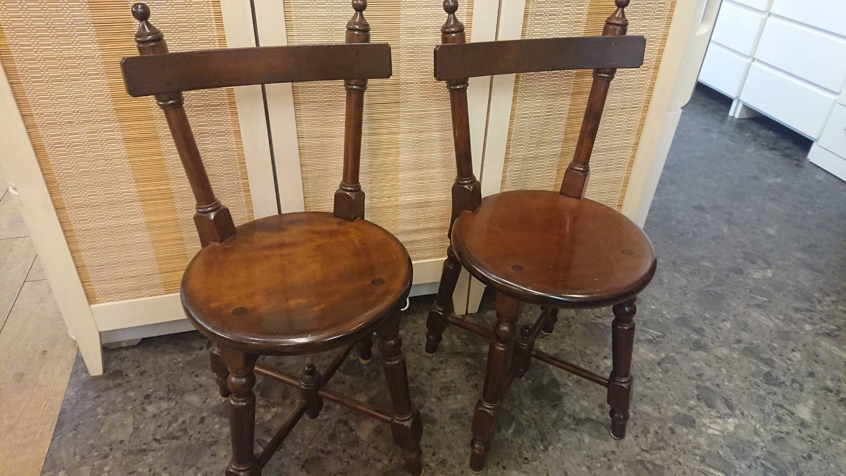 ☆松本民芸家具 南京小椅子 ミズメザクラ 無垢材 和モダン レトロ 高級