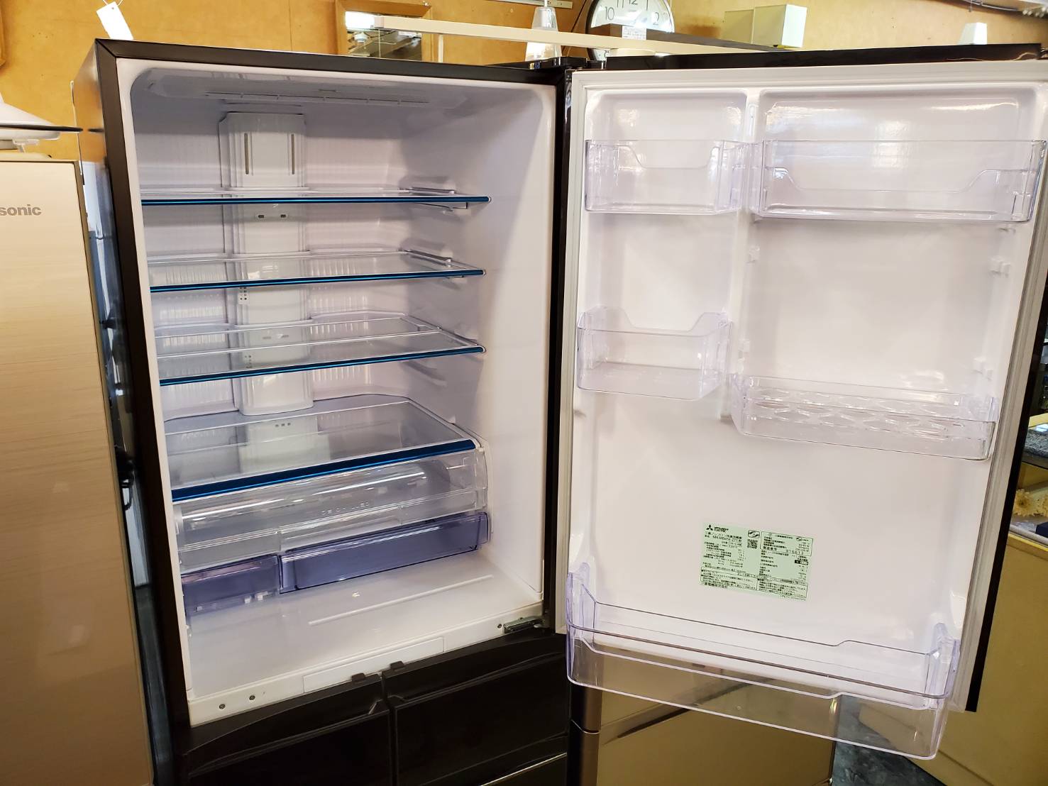 ☆MITSUBISHI 三菱 415L 5ドア冷蔵庫 2019年製 ブラウン 置ける