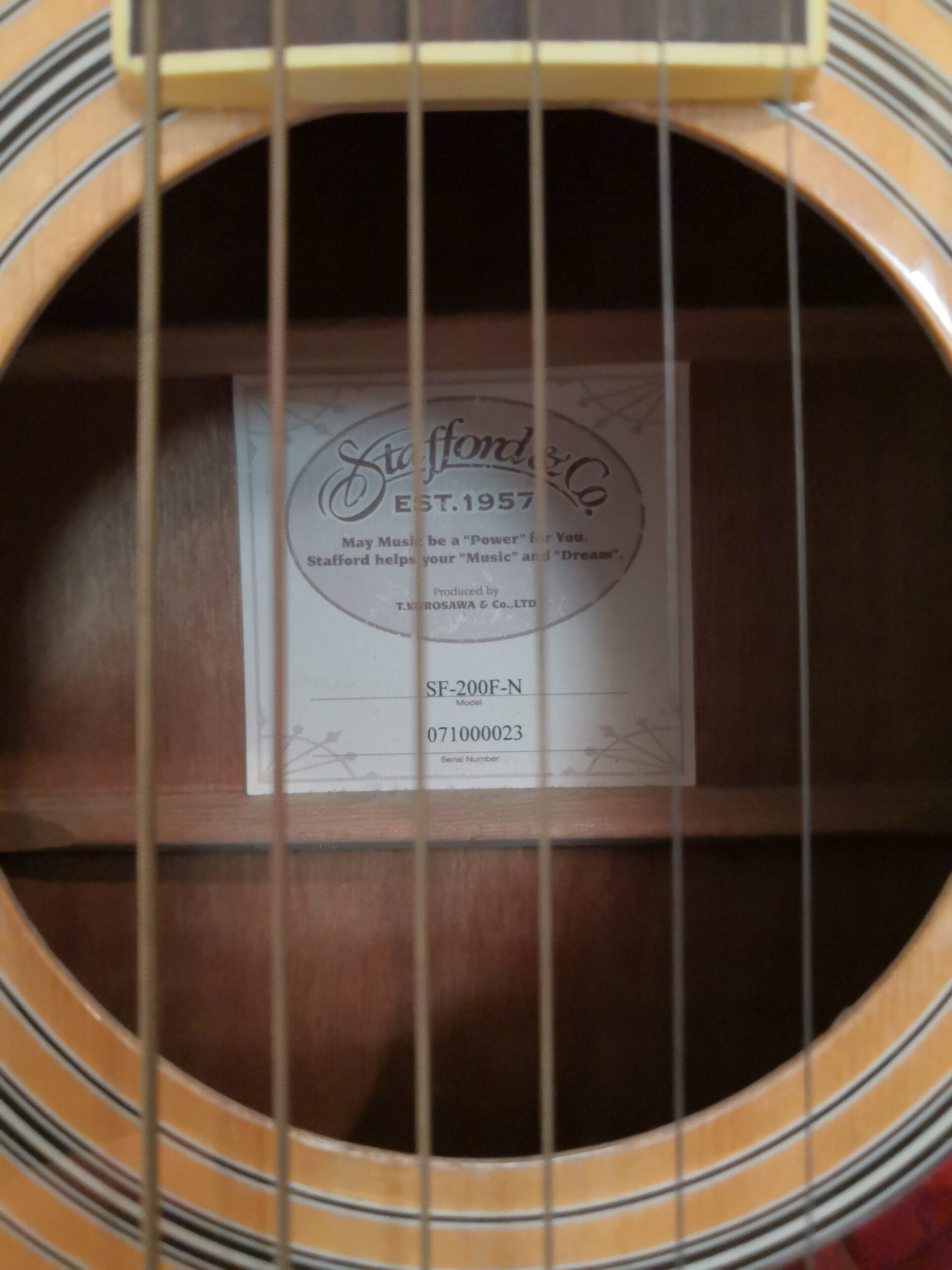 スタッフォード アコースティックギター SF-200F-N 買取 | 愛知と岐阜
