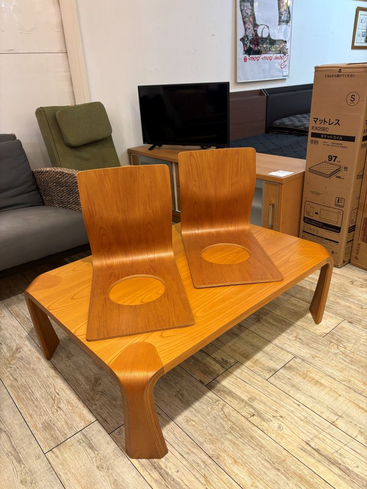 中古品】 天童木工 座卓 座椅子 和モダン 乾三郎氏デザイン 買取しま