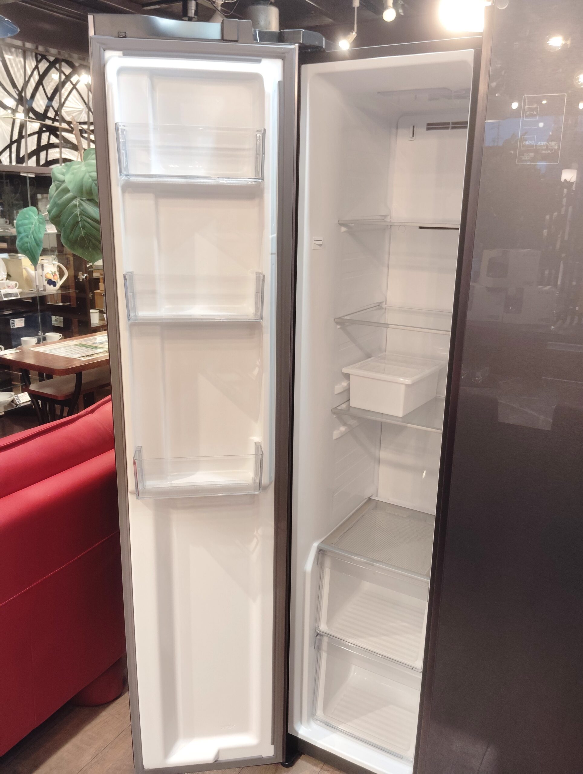 パノラマ☆】AQUA 2024年製 AQR-SBS48P ダークシルバー フレンチドア