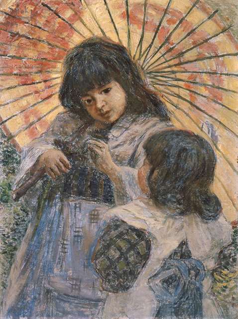 二人の少女」青木繁 少女へ優しいまなざし 近代洋画の軌跡（3）｜秋田