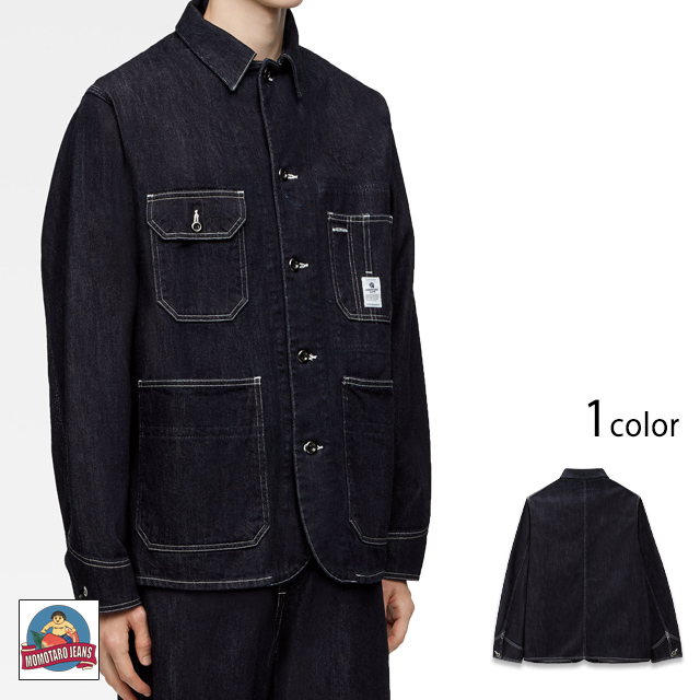 11ozセルヴィッチデニムカバーオール/DENIM COVERALL 桃太郎ジーンズ