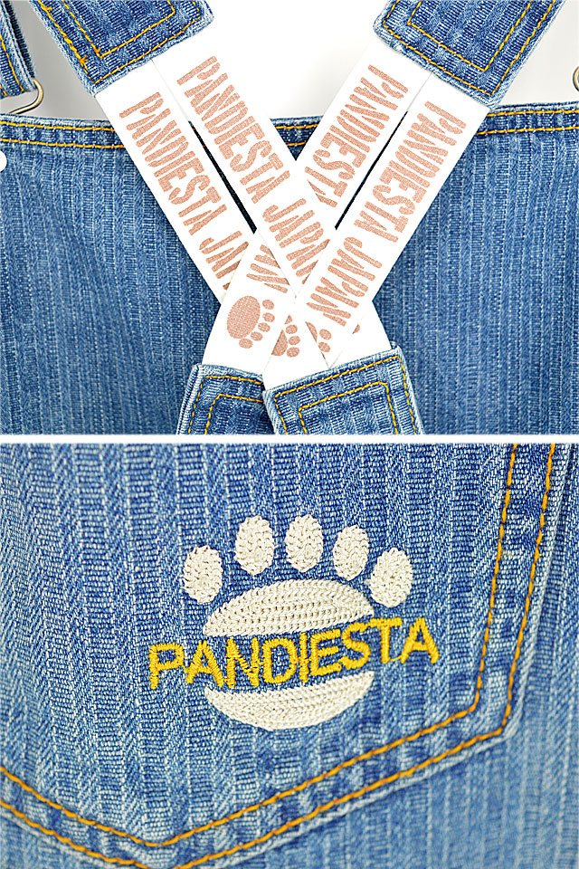 2WAYジャガードデニムオーバーオール PANDIESTA JAPAN 523652 パンディ