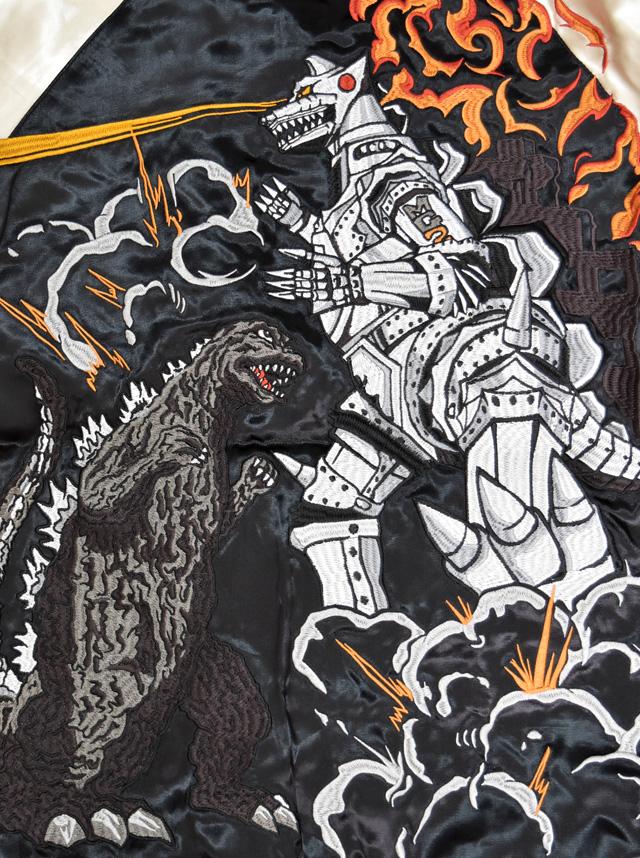 ゴジラ「メカゴジラの逆襲」リバーシブルスカジャン サクラスタイル