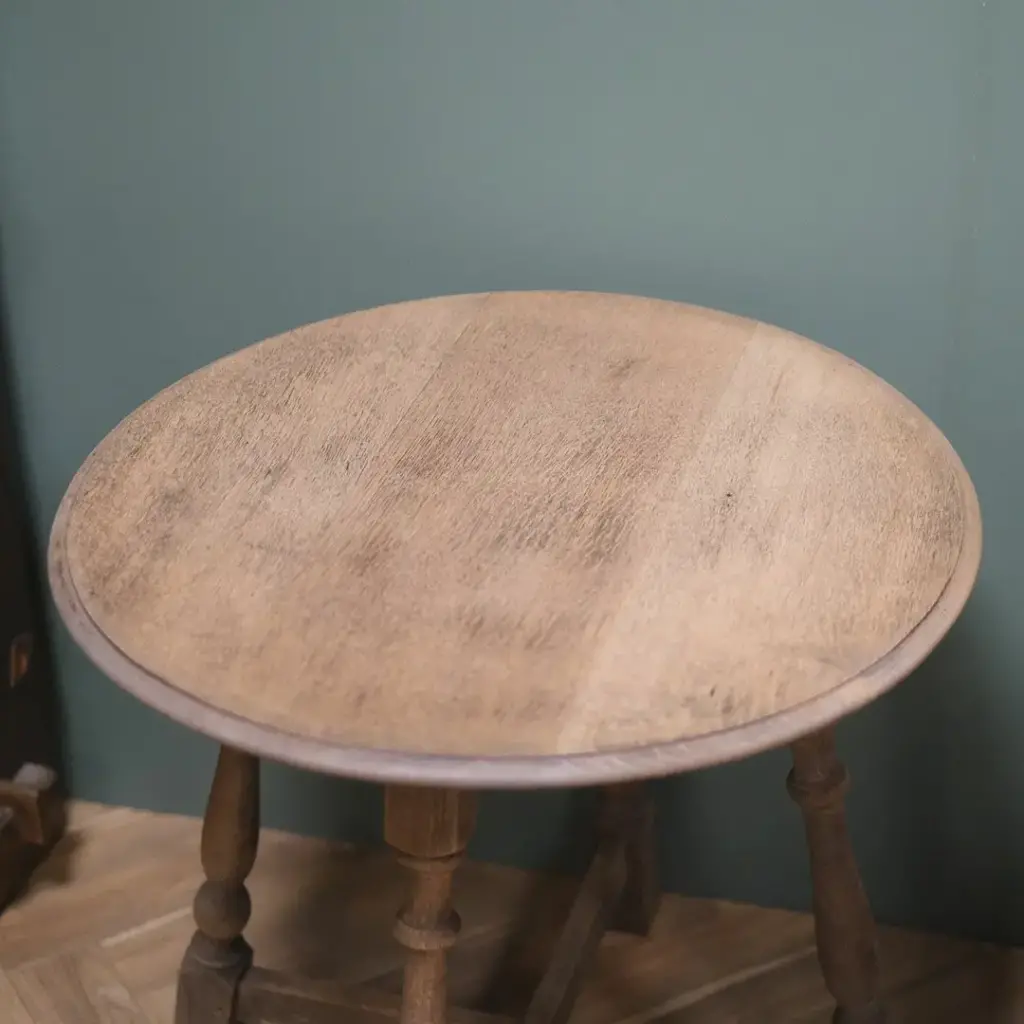 アンティーク オークコーヒーテーブル フランス 剥離されたサイド