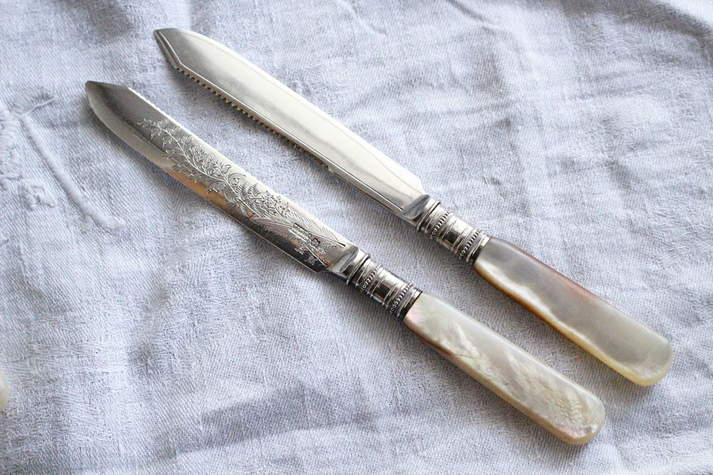 アンティーク マザーオブパール カトラリー イギリス製 白蝶貝の