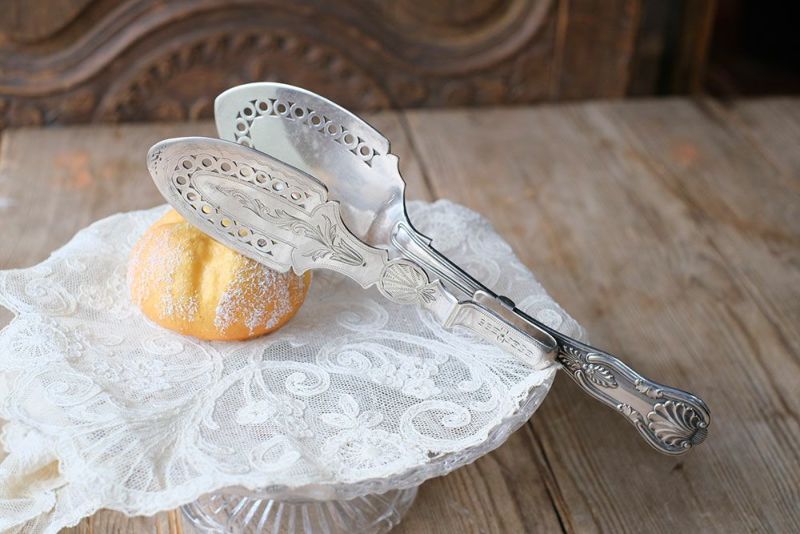 アンティークシルバープレートケーキトング アンティーク食器 | 雑貨と