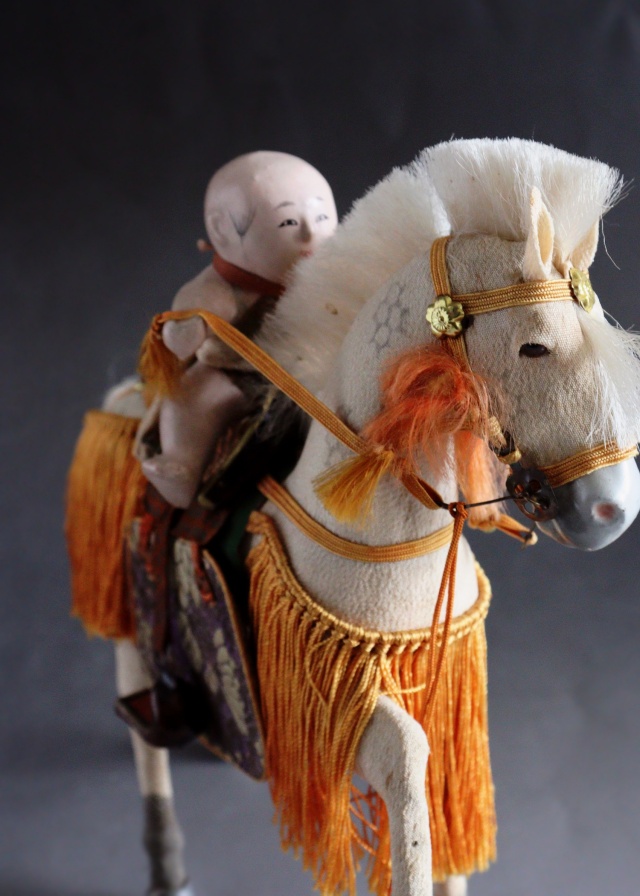 御所人形 つくね 江戸時代 馬乗り童子 骨董 古美術 小さな御所人形