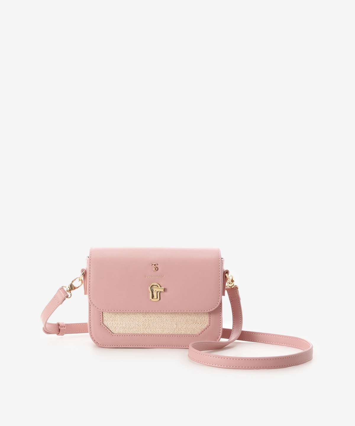パナマ風ベルト金具ショルダーバッグ(FREE ピンク): SAMANTHAVEGA