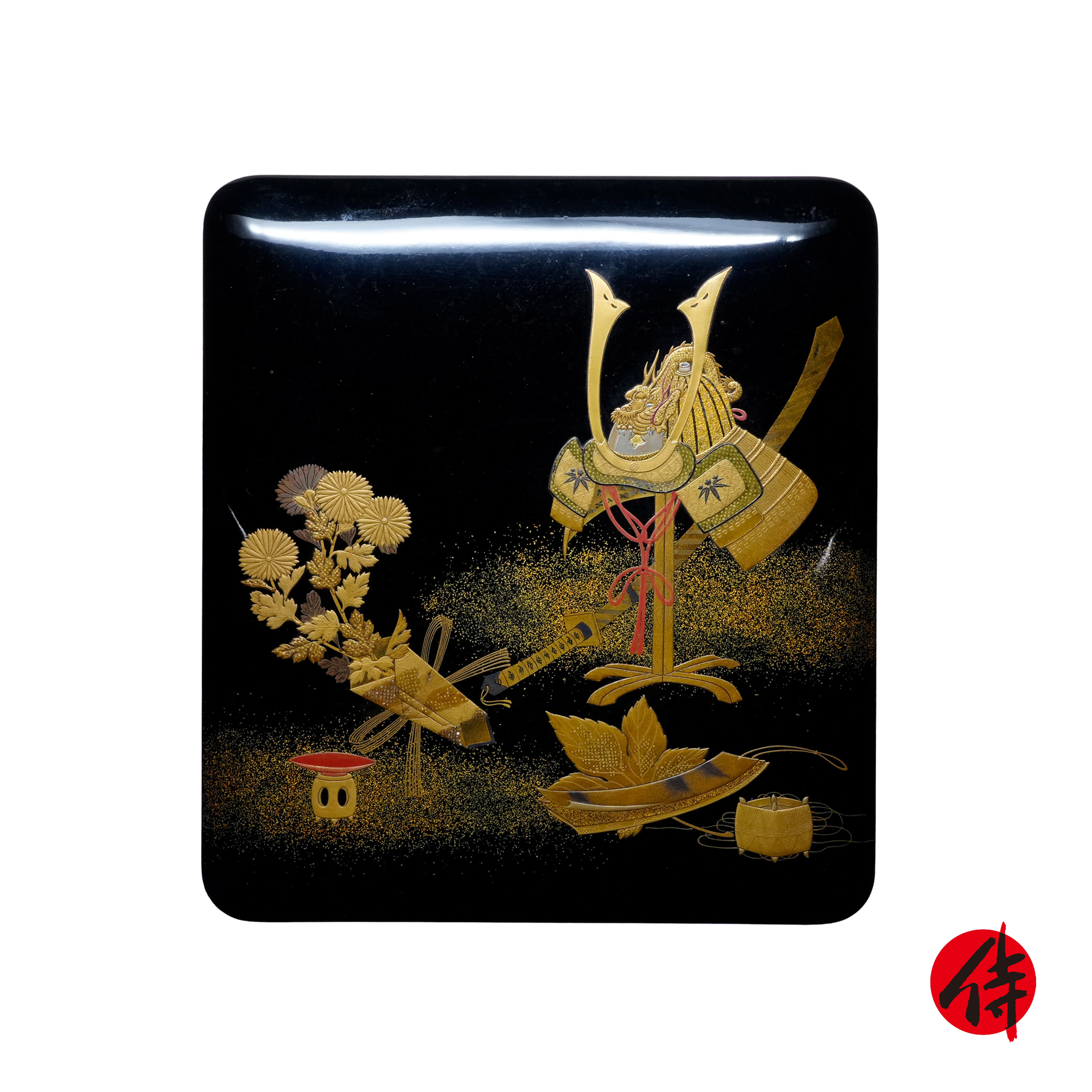 Japanese lacquer box-Makie Suzuri Bako Gosekku (Suzuribako-09