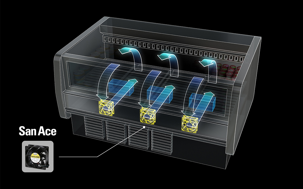 冷凍ショーケース | コンビニの中の山洋電気 | SANYO DENKI