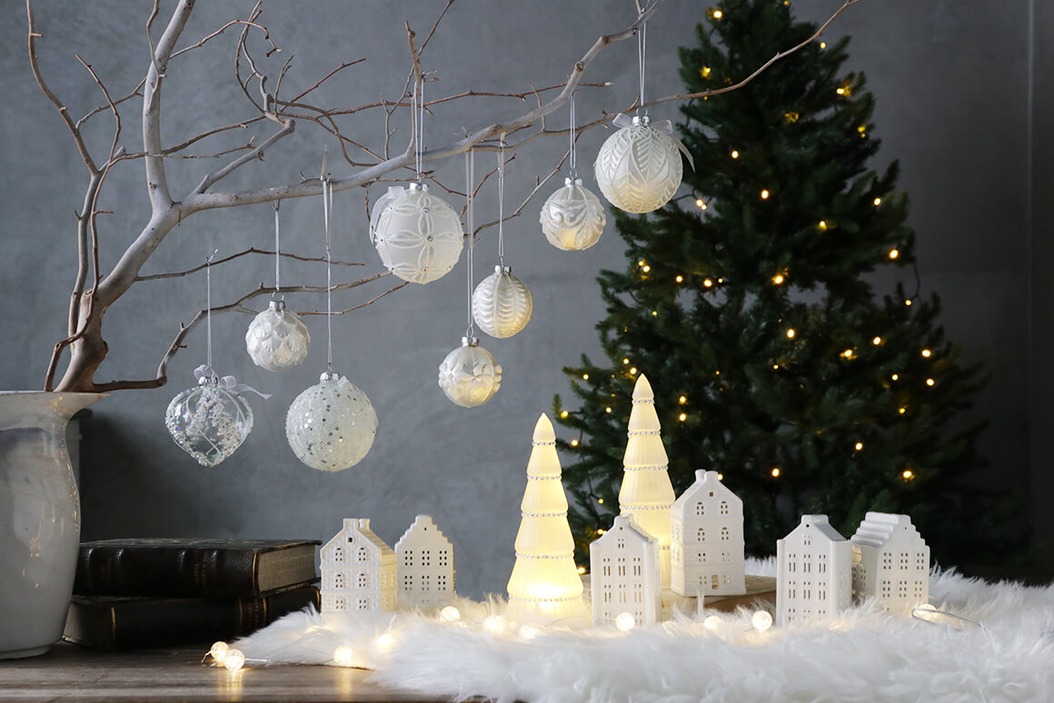 ガラスオーナメント 11ヶセット ガラスベルオーナメント[CHRISTMAS