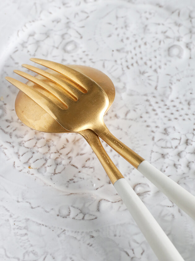 Cutipol カトラリーGOA WHITE x GOLD クチポール ～ サラグレース