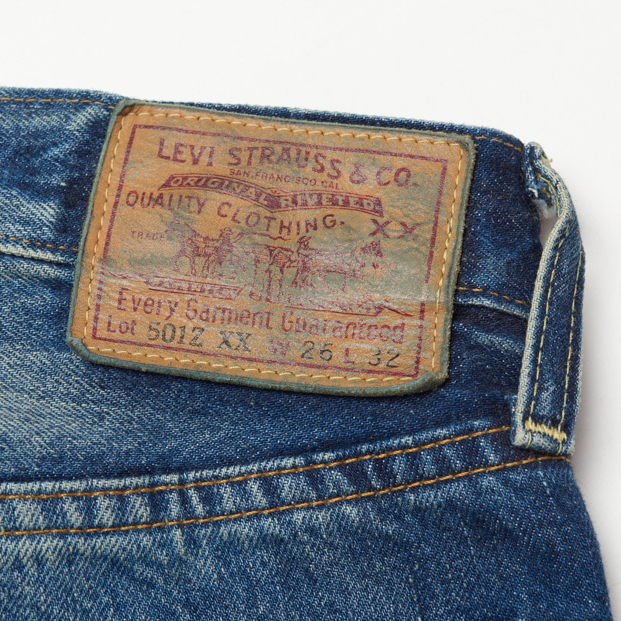 LEVI'S LVC Big E Vintage Clothing 501Z XX Denim Selvedge Jeans W26 L32