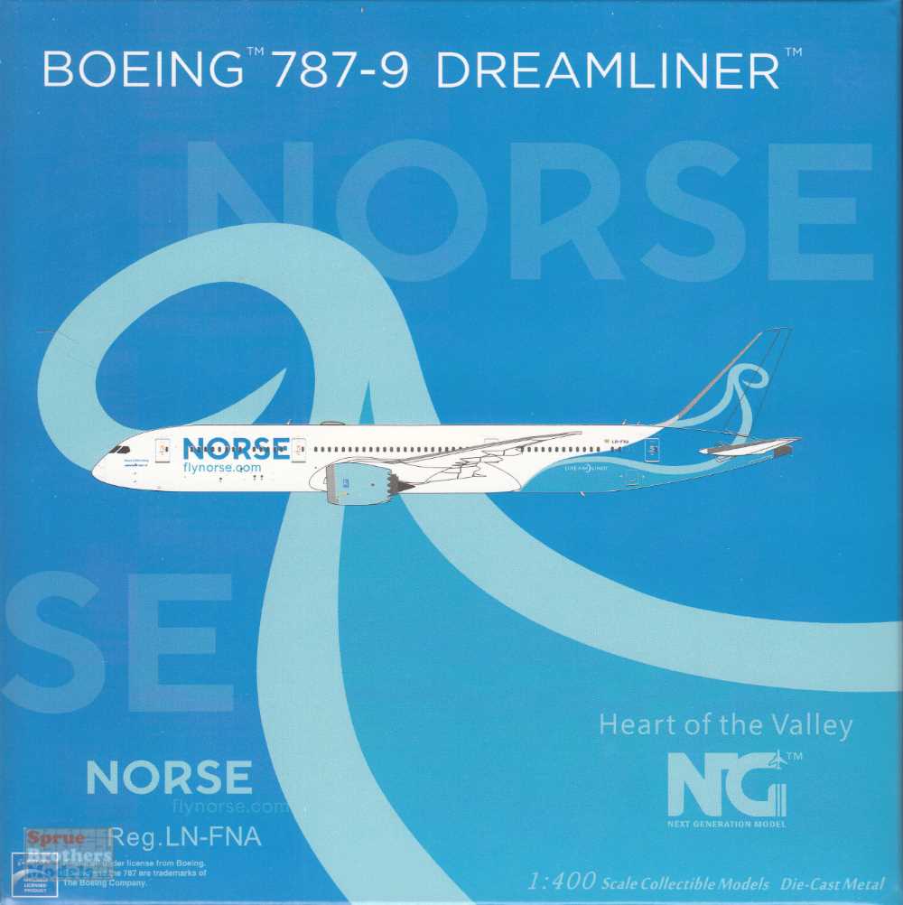 NGM55115 1:400 NG Model Norse Airways B787-9 Reg #LN-FNA 'Heart of