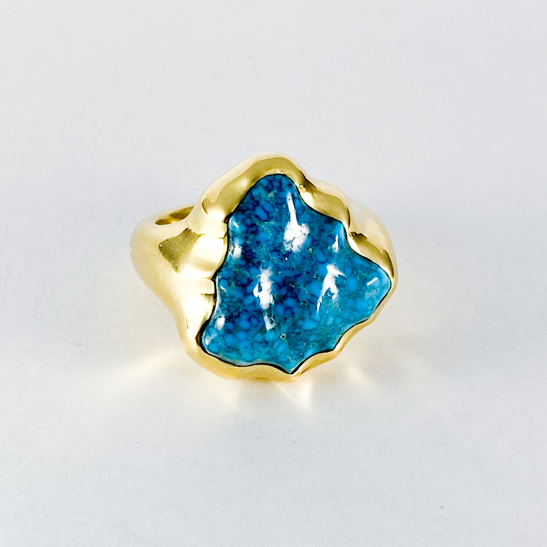 Lone Mt. Kodera Original K18 Ring 320 | ターコイズ・メンズシルバー