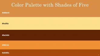 Color Palette With Five Shade Raw Sienna Salomie Brown Bramble