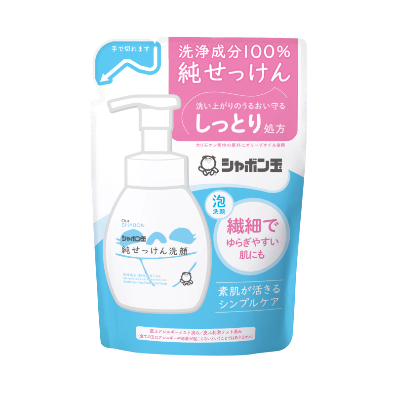 純せっけん洗顔泡タイプつめかえ 180ml | シャボン玉石けん
