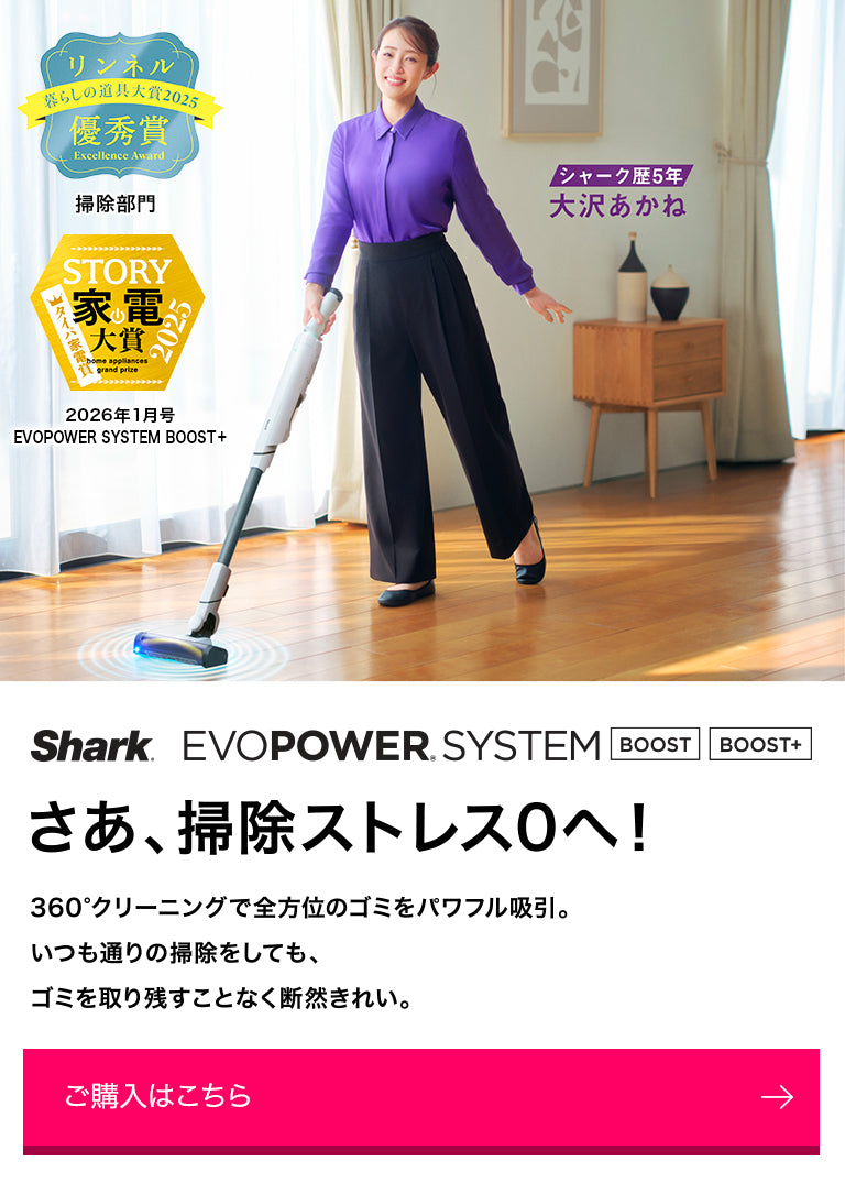 概要：EVOPOWER SYSTEM BOOST+/BOOST コードレススティッククリーナー