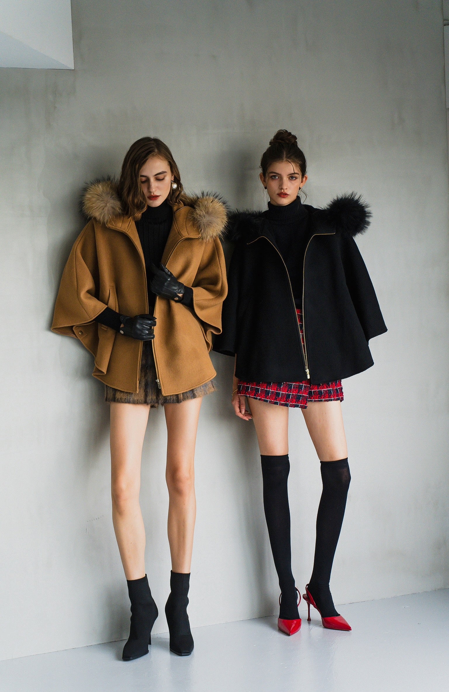 FOX fur cape coat – shéller / シェリエ