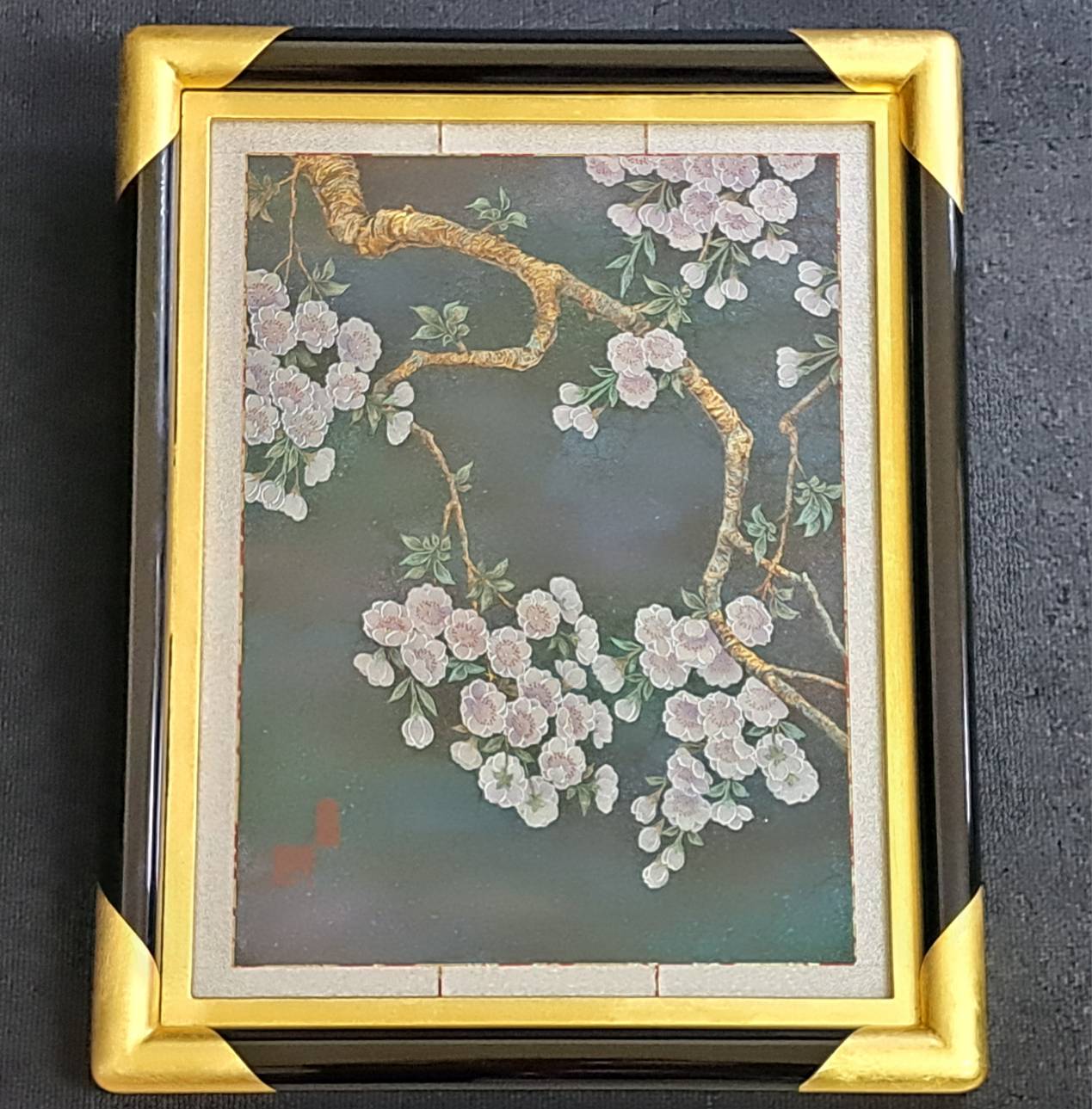 西澤笛畝 ・果物・真筆・自宅蔵出しで古くて汚ので、表具屋にて洗い額