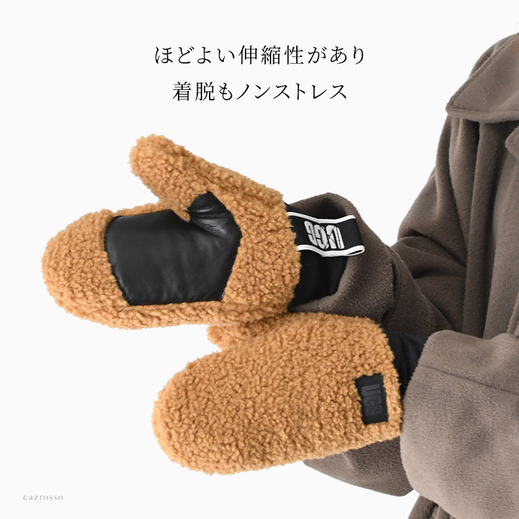 UGG ミトン手袋 レディース ボア ムートン フリース ミトングローブ