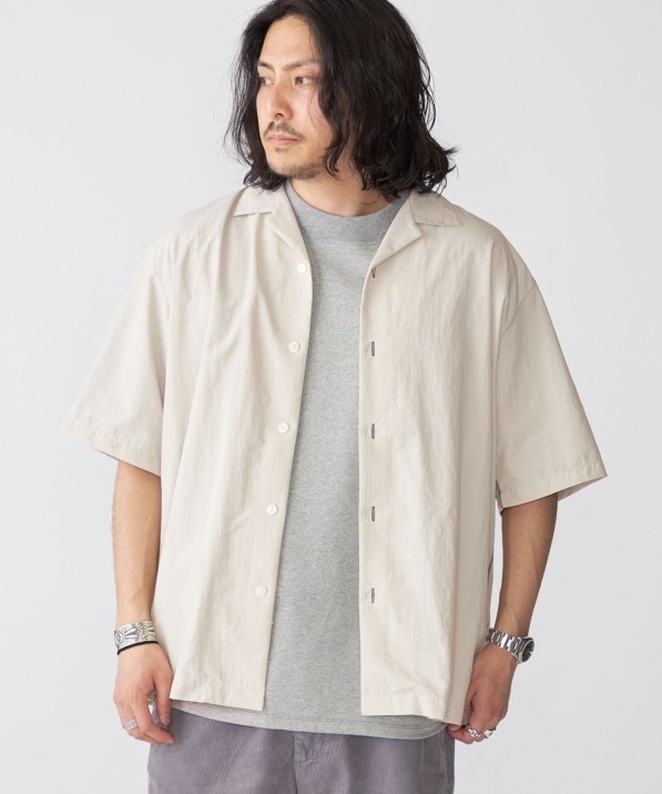 SHIPS: ナイロン ステッチ オープンカラー シャツ｜ SHIPS 公式サイト