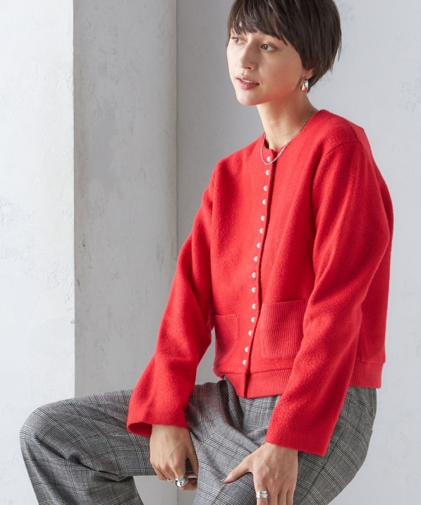 手洗い可能〉パール モチーフ ボタン ジャッカル カーディガン｜ SHIPS
