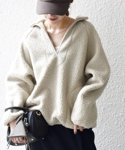 一部追加予約》【WEB限定】SHIPS any:〈手洗い可能〉ハーフ ジップ