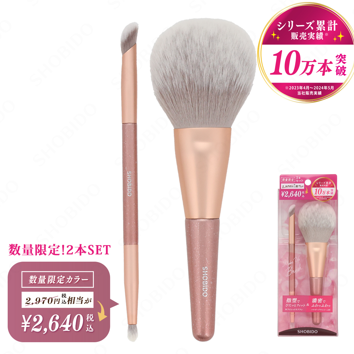 数量限定!2本SET／ Wアイシャドウ＆パウダーブラシ限定セット