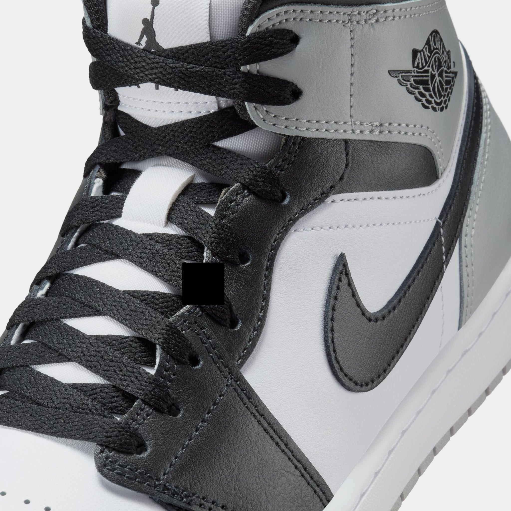 Jordan Air Jordan 1 Mid Mens Lifestyle Shoes White Light Smoke