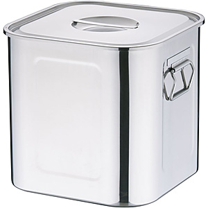 三宝産業 YUKIWA UK 18-8 ステンレス 深型 角キッチンポット 12cm