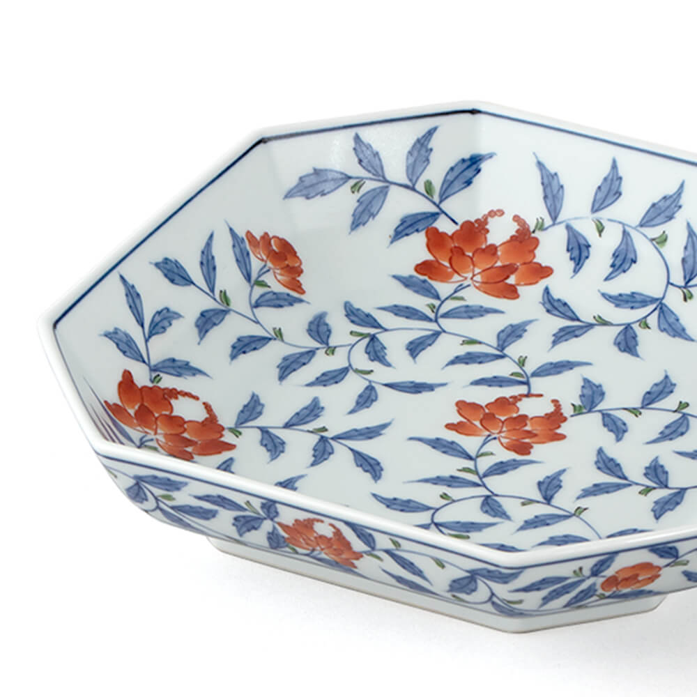 染錦花唐草 方皿 ｜ 有田焼の源右衛門窯公式オンラインショップ