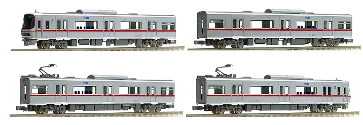 グリーンマックス 【4両SET】 名鉄3300系4輛編成基本セット(動力車付