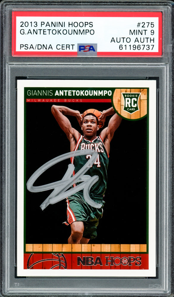 Giannis Antetokounmpo Autographed 2013 Panini Hoops Rookie Card
