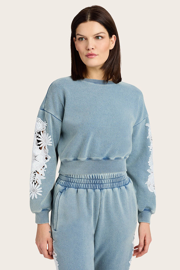 Generation Love - Arabella Lace Combo Sweatshirt - Tuni