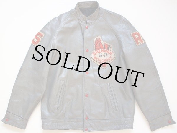 70s UNKNOWN スタンドカラー オールレザー スタジャン 40 - Sixpacjoe