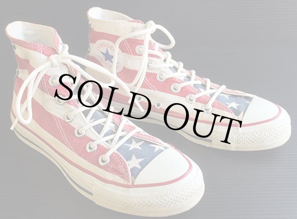 90s USA製 CONVERSEコンバース ALL STARオールスター HI 星条旗柄 5.5
